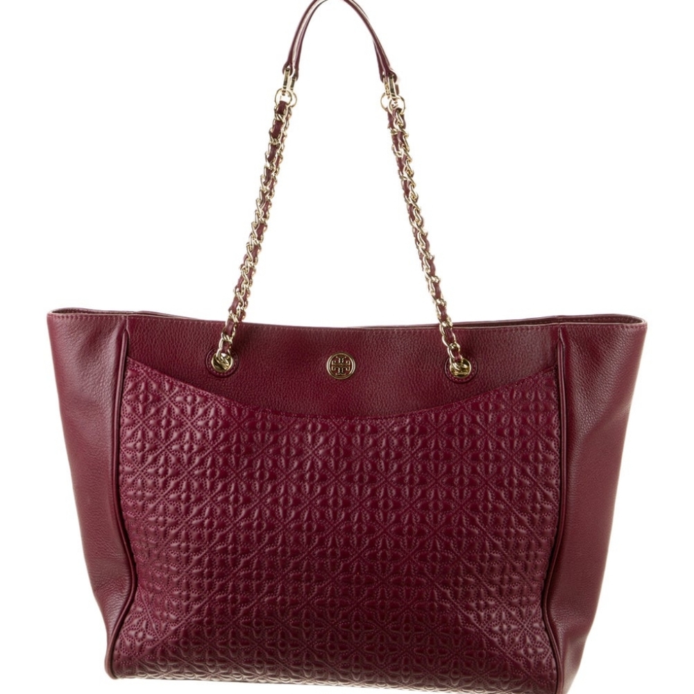 Tory Burch Maroon Tote Bag, Large